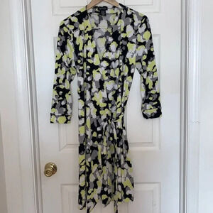Lord & Taylor printed wrap dress